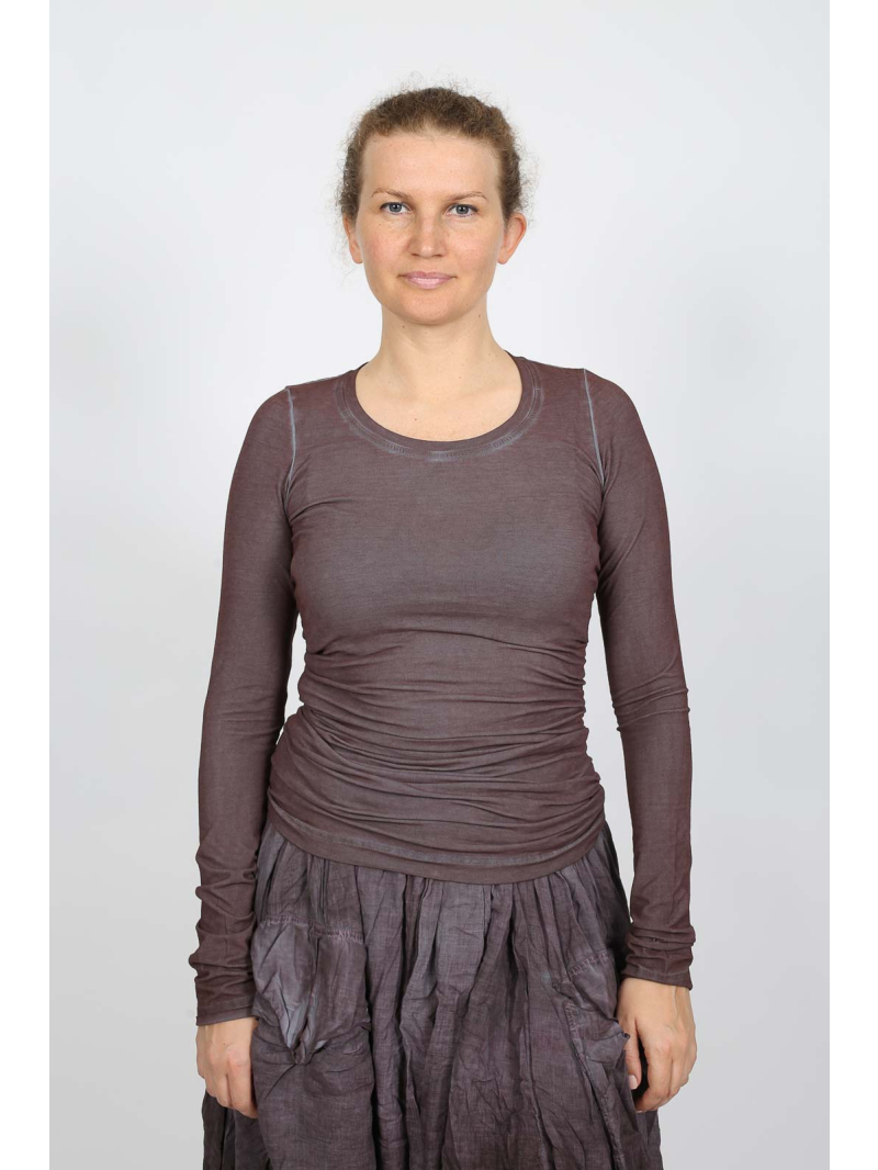 Rundholz DIP - Elegantes tailliertes Langarm-T-Shirt aus Baumwolle - 2252560507