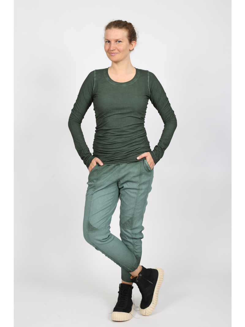 Rundholz DIP - Elegantes tailliertes Langarm-T-Shirt aus Baumwolle - 2252560507