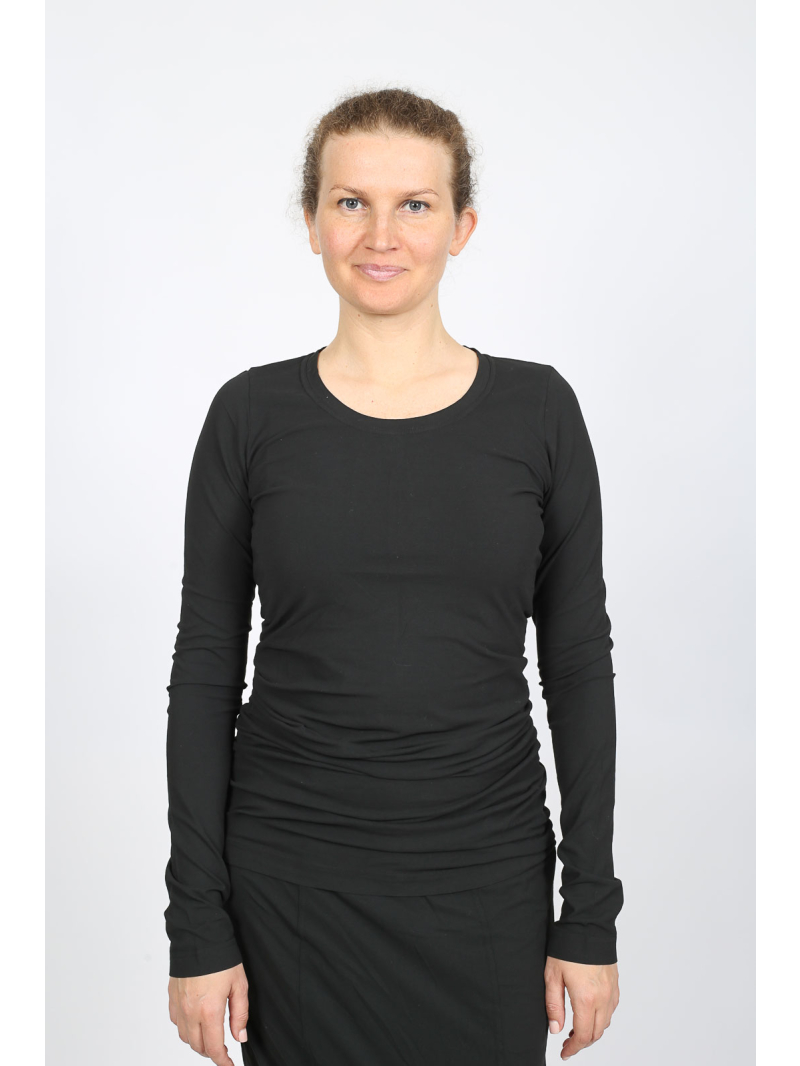 Rundholz DIP - Elegantes tailliertes Langarm-T-Shirt aus Baumwolle - 2252560507