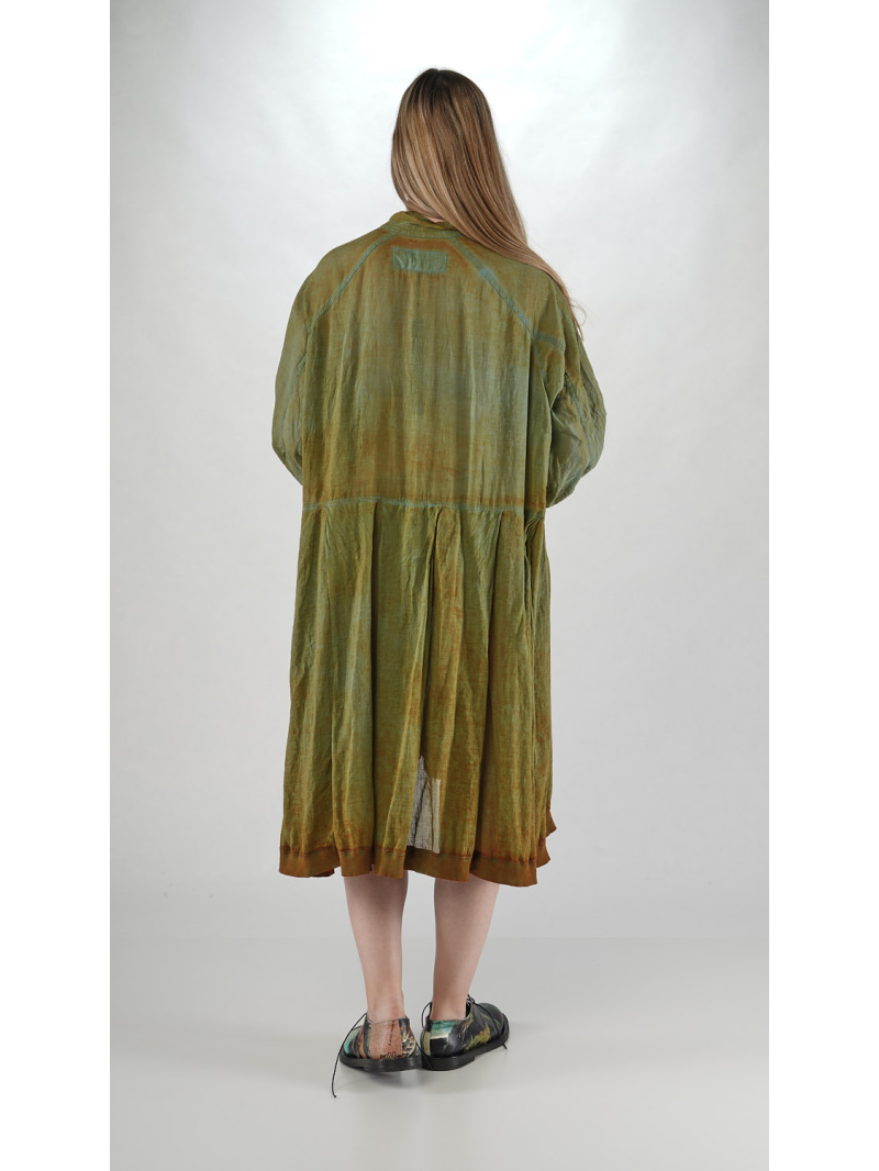 Bois rond DIP - Robe évasée en voile bicolore avec boutons - 2252580904