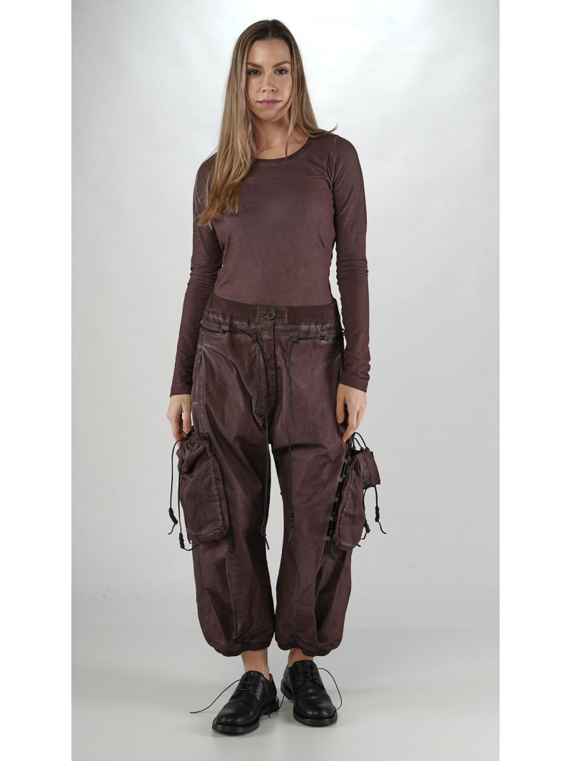 Bois rond DIP - Pantalon en twill bicolore it Entrejambe décontracté - 2252600101