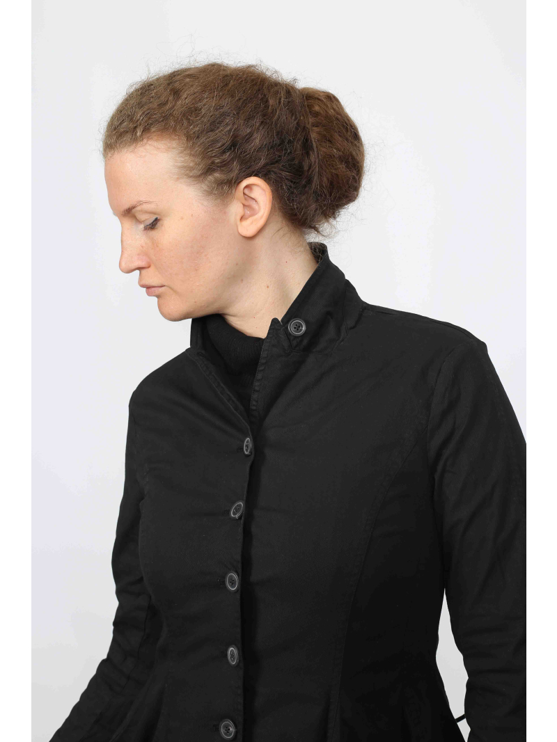 Bois rond DIP - manteau de coton évasé avec laçage en cuir - 2252601208