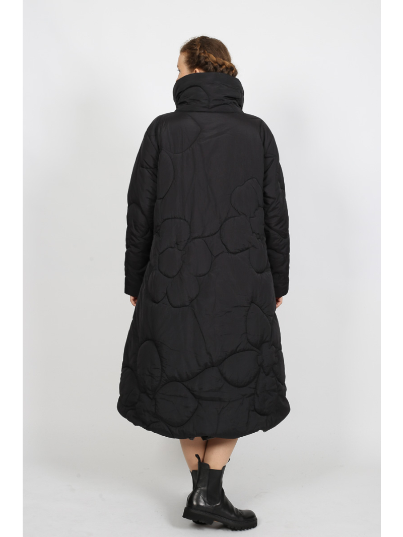 Rundholz Black Label - taillierter Mantel mit wattierter Applikation - 2253191201