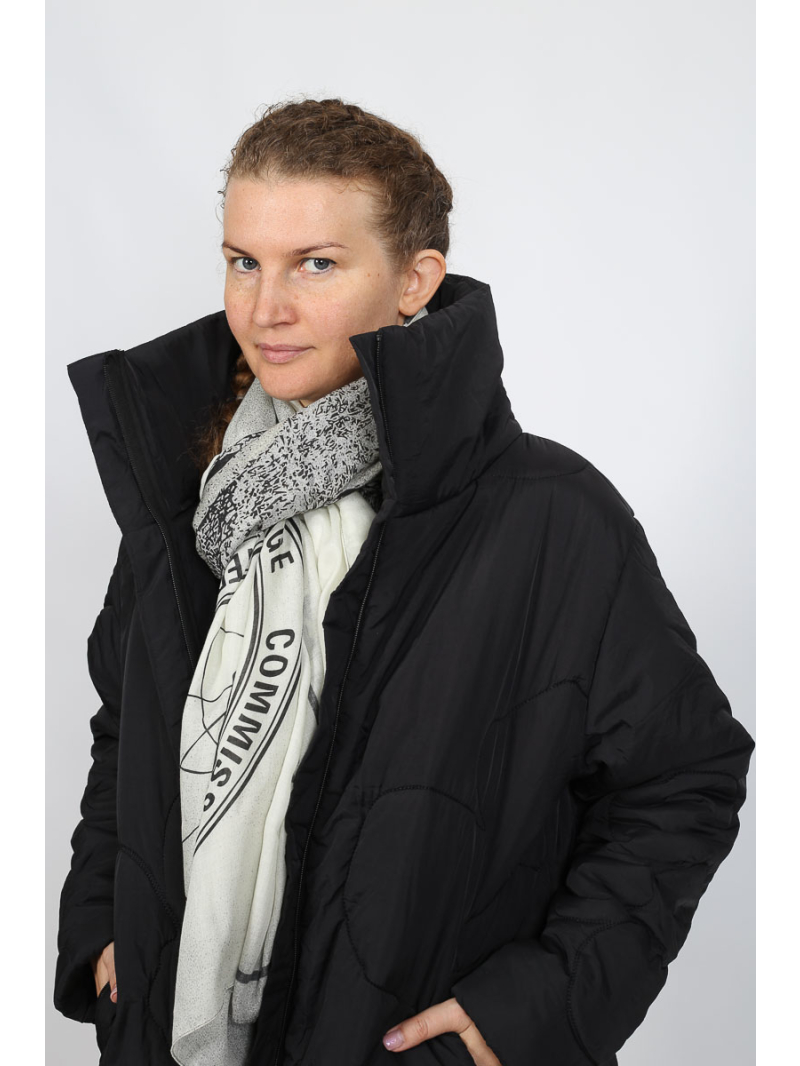 Rundholz Black Label - taillierter Mantel mit wattierter Applikation - 2253191201