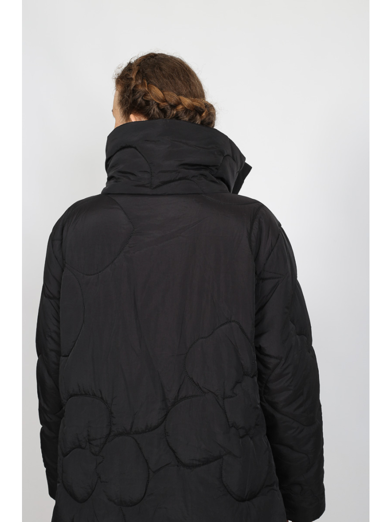 Rundholz Black Label - taillierter Mantel mit wattierter Applikation - 2253191201