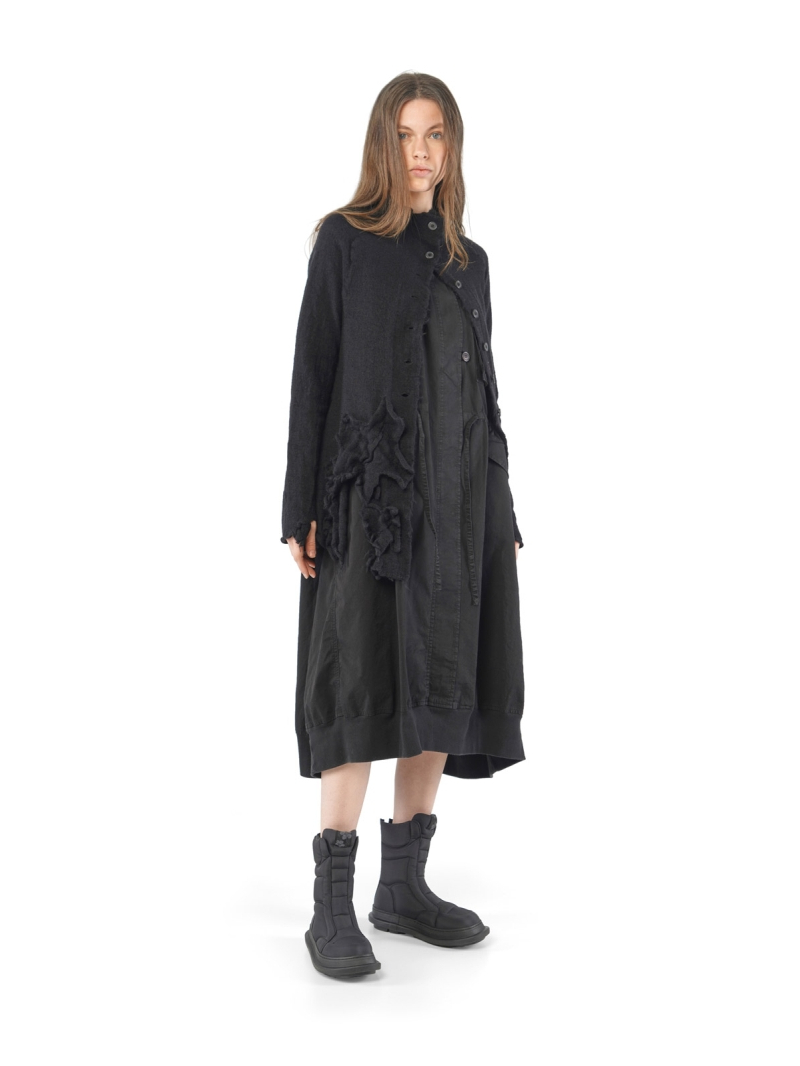 Rundholz Black Label - Elegantes ausgestelltes Kleid mit Stehkragen - 2253200903