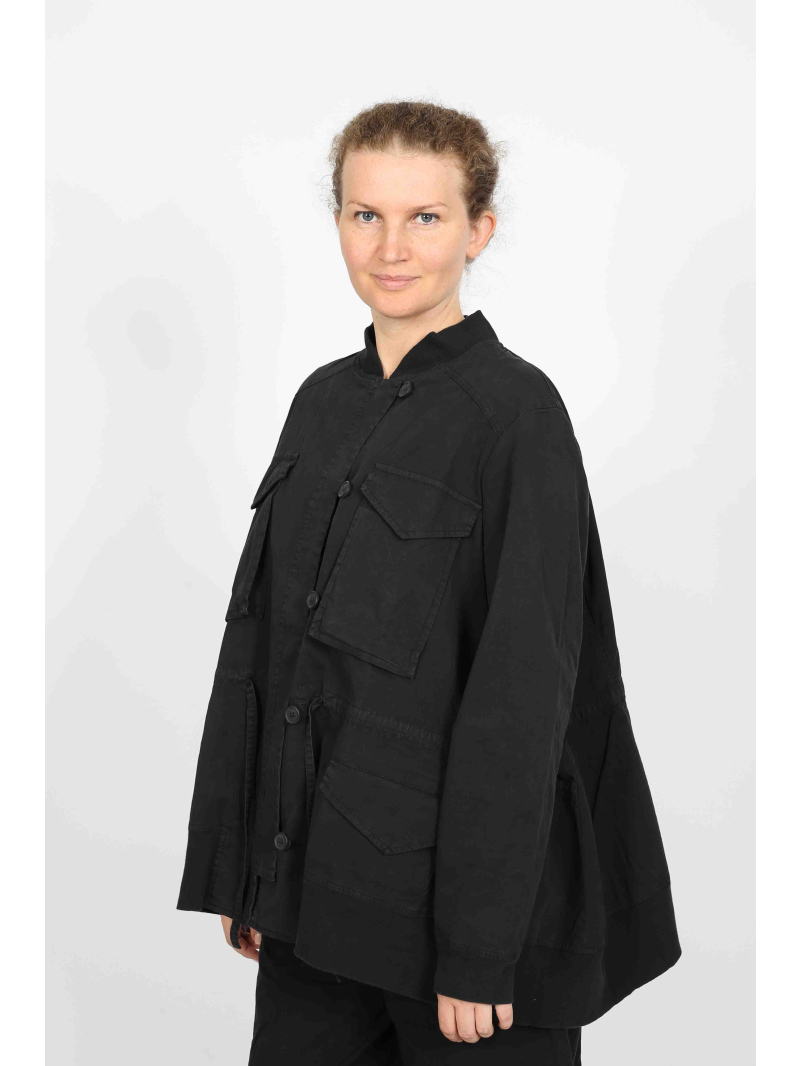 Rundholz Black Label - Trendige Ausgestellte Jacke aus Baumwolle mit Raffungen - 2253201101