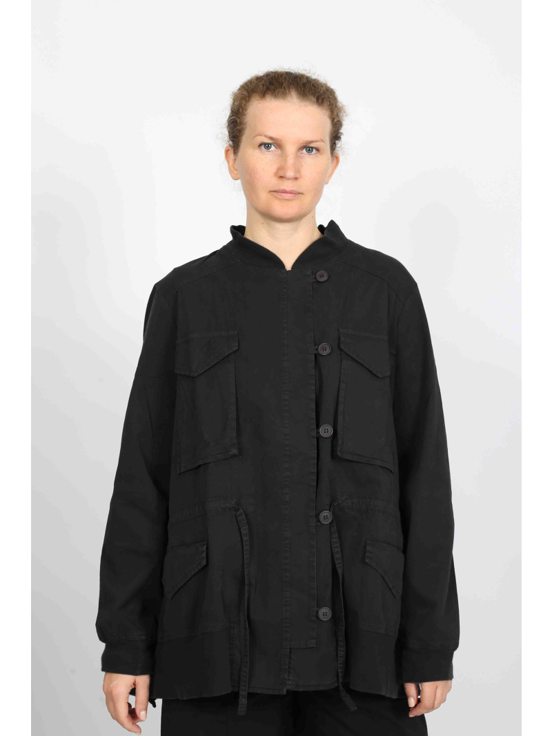 Rundholz Black Label - Trendige Ausgestellte Jacke aus Baumwolle mit Raffungen - 2253201101