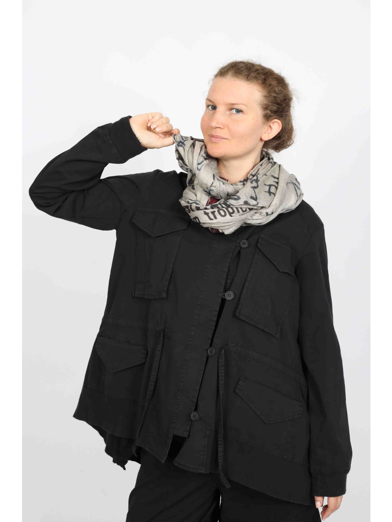 Rundholz Black Label - Trendige Ausgestellte Jacke aus Baumwolle mit Raffungen - 2253201101