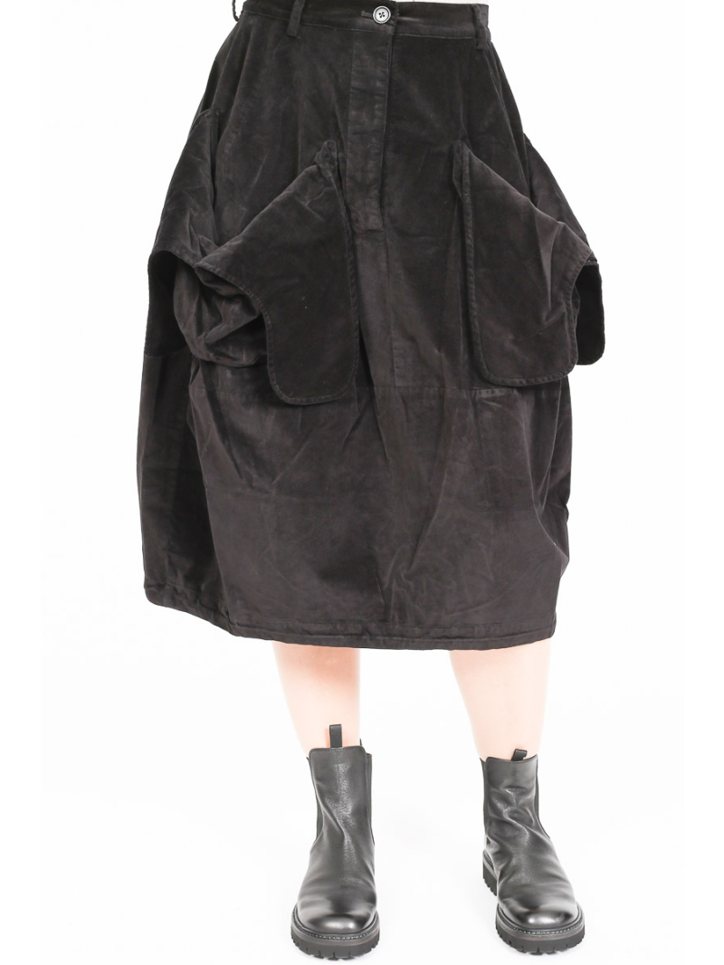 Rundholz Black Label - Black Label Ballonrock aus Baumwolle mit Detailkräuselung - 2253230306