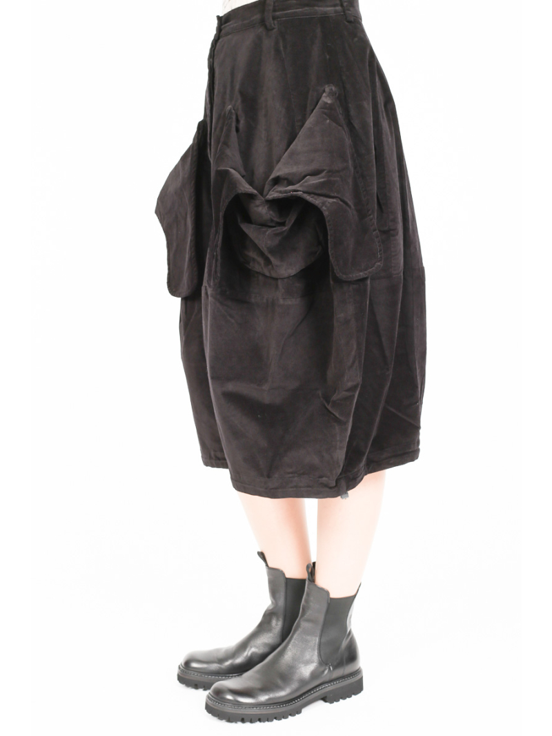 Rundholz Black Label - Black Label Ballonrock aus Baumwolle mit Detailkräuselung - 2253230306