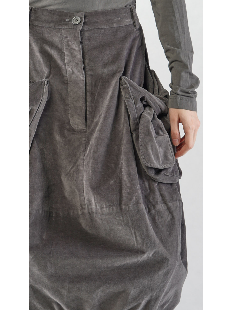 Rundholz Black Label - Black Label Ballonrock aus Baumwolle mit Detailkräuselung - 2253230306