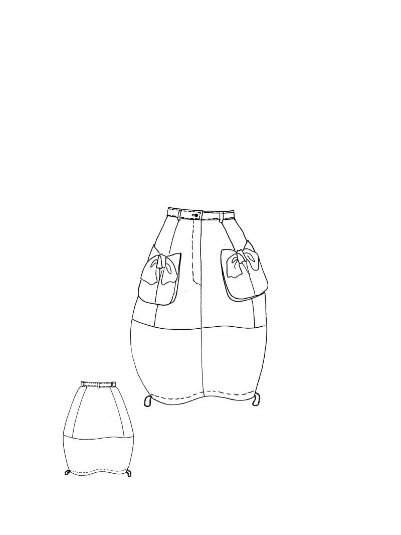 Rundholz Black Label - Black Label Ballonrock aus Baumwolle mit Detailkräuselung - 2253230306