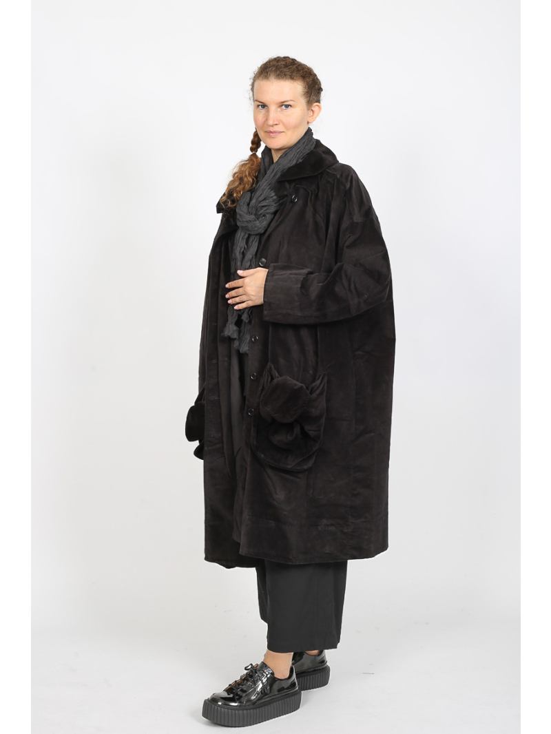Rundholz Black Label - Oversize Baumwoll-Mantel mit Abgestepptem Design - 2253231203
