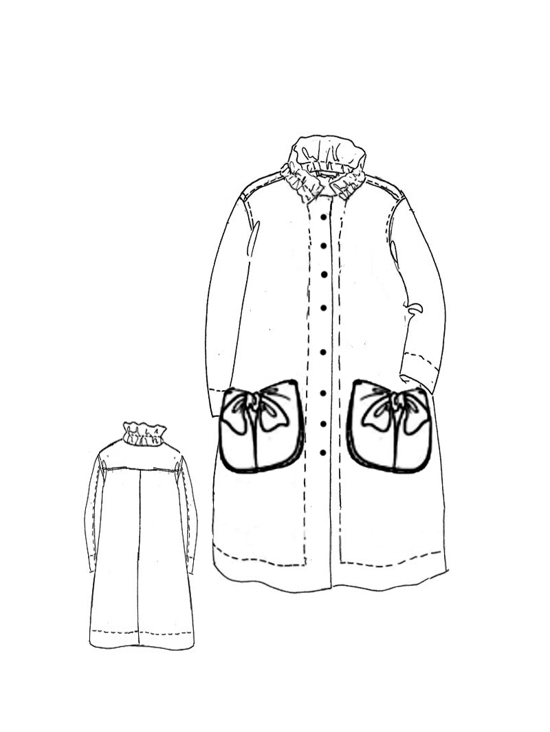 Rundholz Black Label - Oversize Baumwoll-Mantel mit Abgestepptem Design - 2253231203