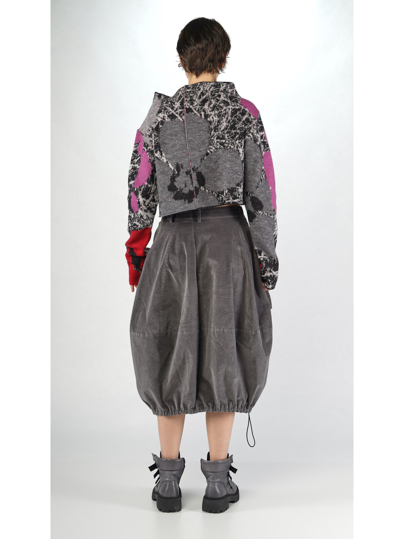 Rundholz Black Label - Asymmetrische Strickjacke aus 100% Wolle in Gerade Form - 2253247101