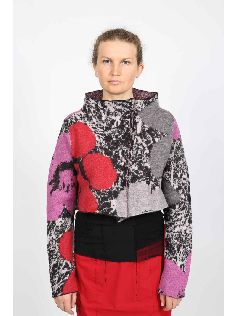 Rundholz Black Label - Asymmetrische Strickjacke aus 100% Wolle in Gerade Form - 2253247101