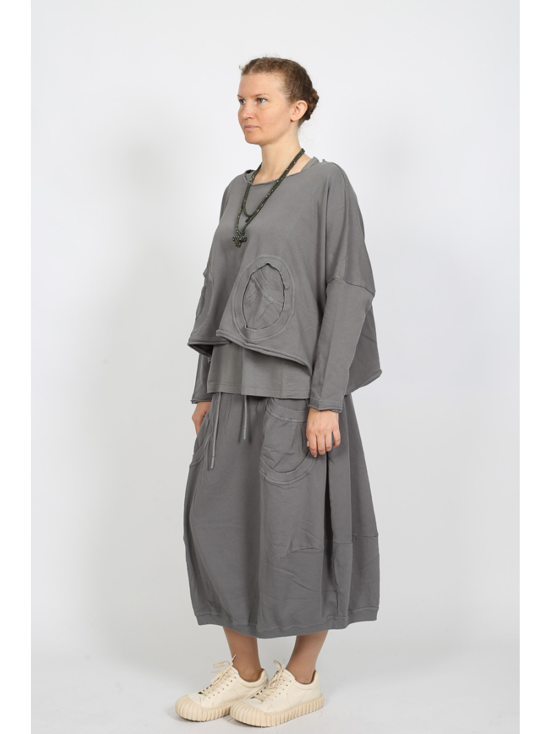 Rundholz Black Label - Oversize Baumwoll-T-Shirt mit Offenen Schnittkanten - 2253250501