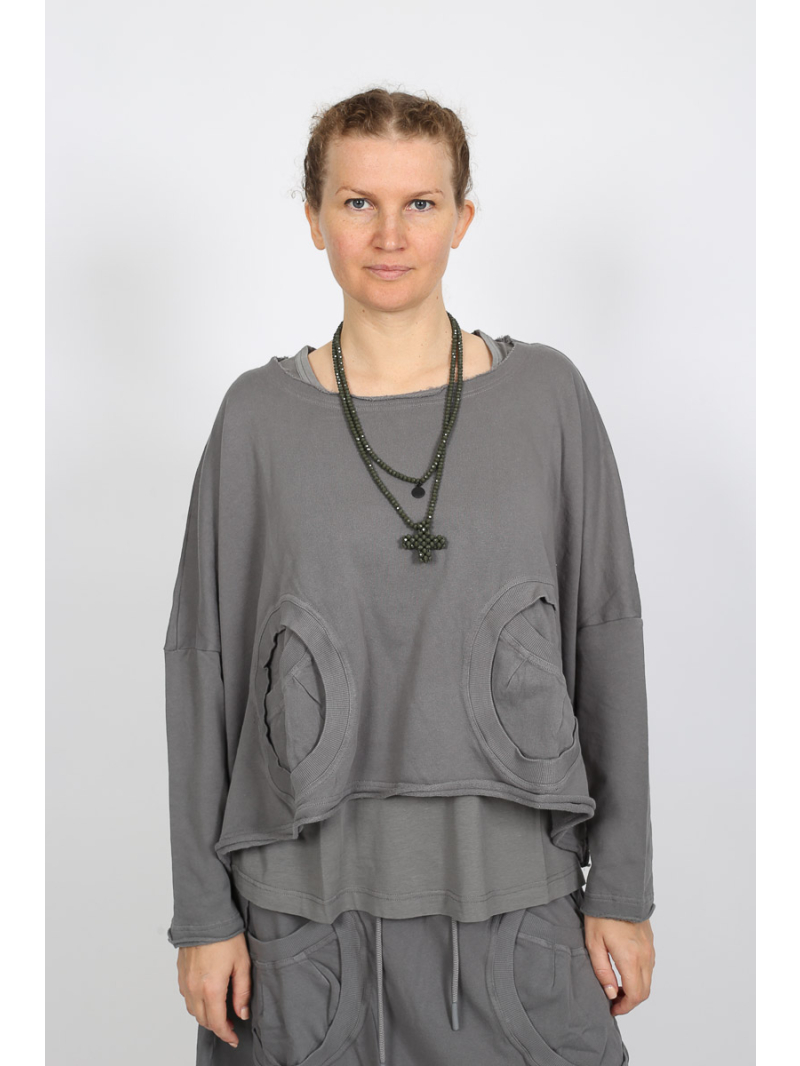 Rundholz Black Label - Oversize Baumwoll-T-Shirt mit Offenen Schnittkanten - 2253250501