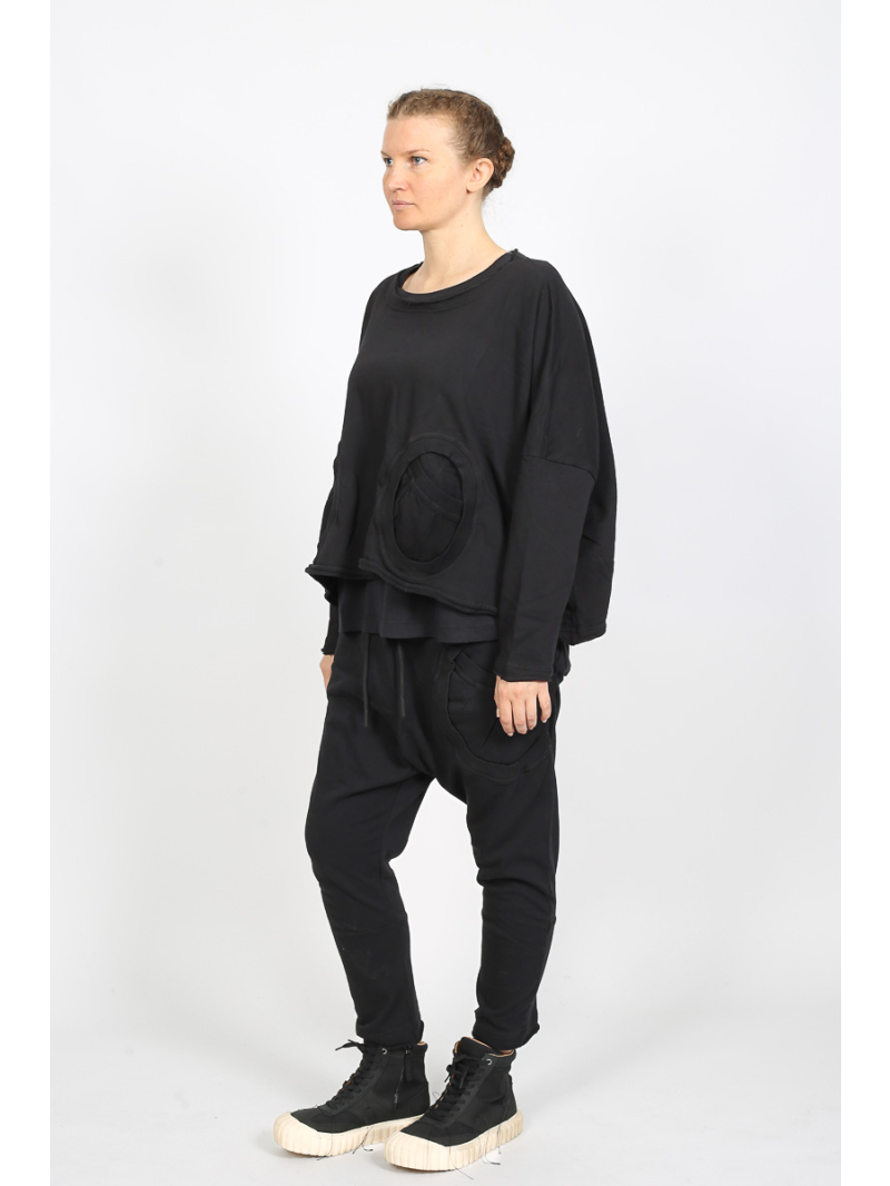 Rundholz Black Label - Oversize Baumwoll-T-Shirt mit Offenen Schnittkanten - 2253250501
