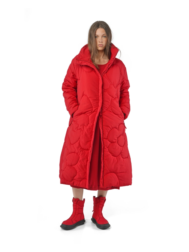 Rundholz Black Label - Ballonförmiges Baumwollkleid mit Offener Schnittkante - 2253250907