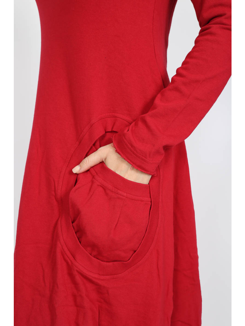 Rundholz Black Label - Ballonförmiges Baumwollkleid mit Offener Schnittkante - 2253250907