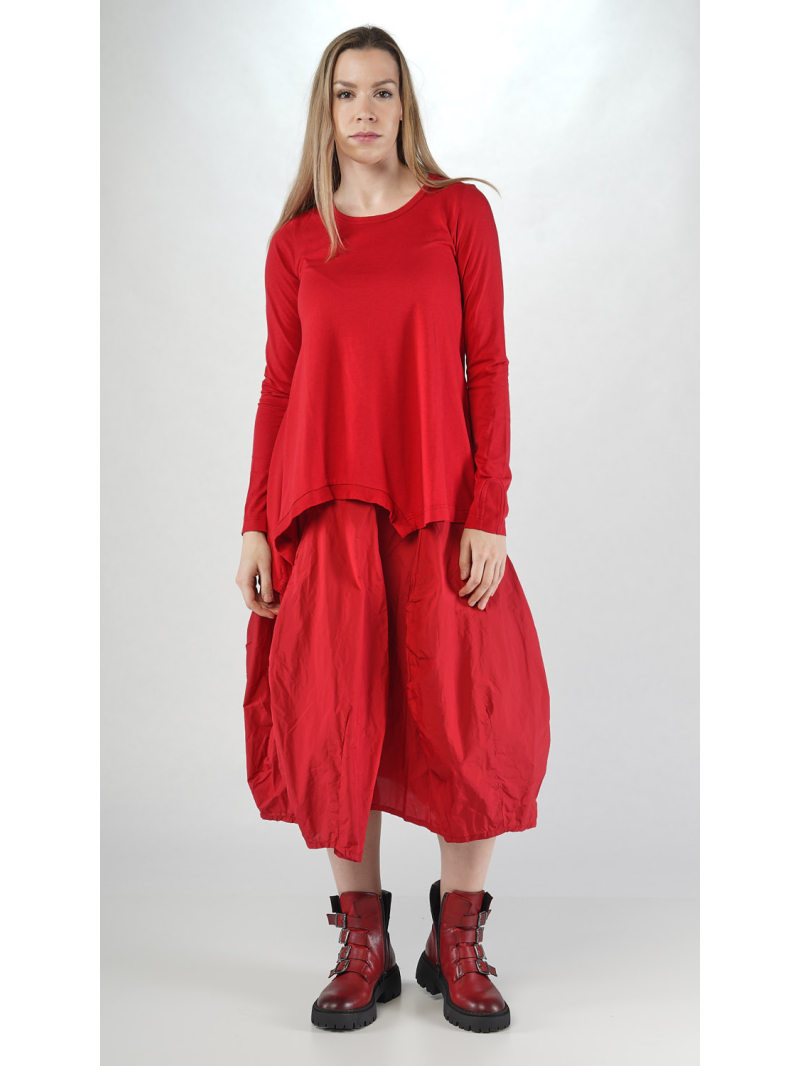 Rundholz Black Label - Asymmetrisches Longsleeve-T-Shirt aus Lyocell und Baumwolle - 2253260501