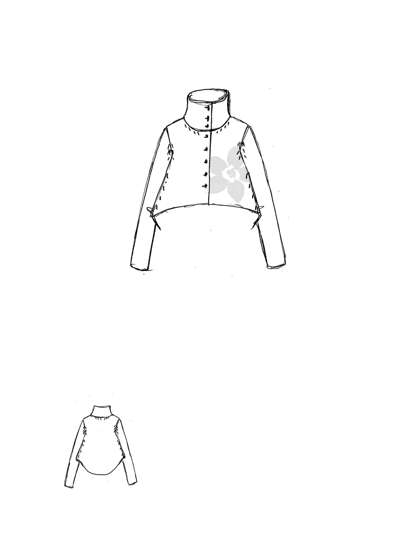 Rundholz Black Label - Strickjacke mit Jacquard-Muster und Rollkragen - 2253277103