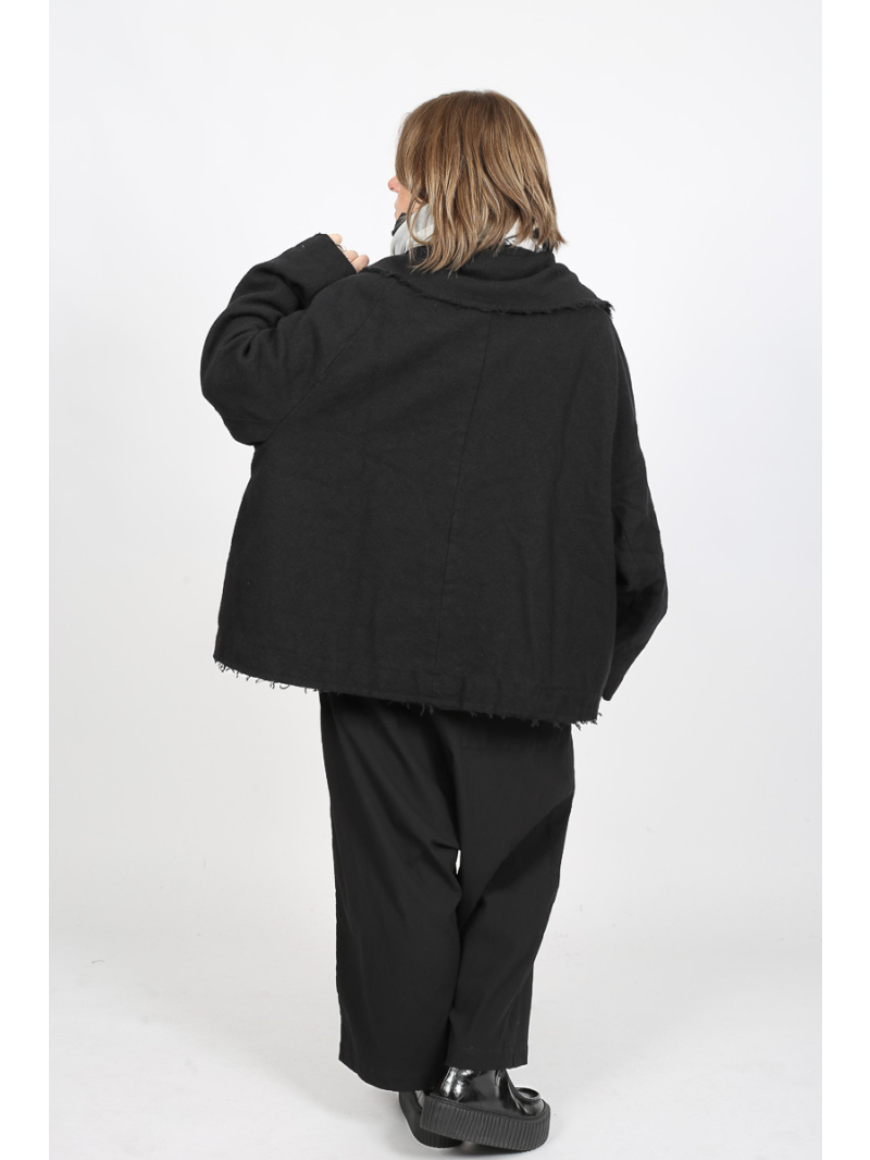 Rundholz Black Label - Fransenjacke aus Wolle mit Reverskragen - 2253281101