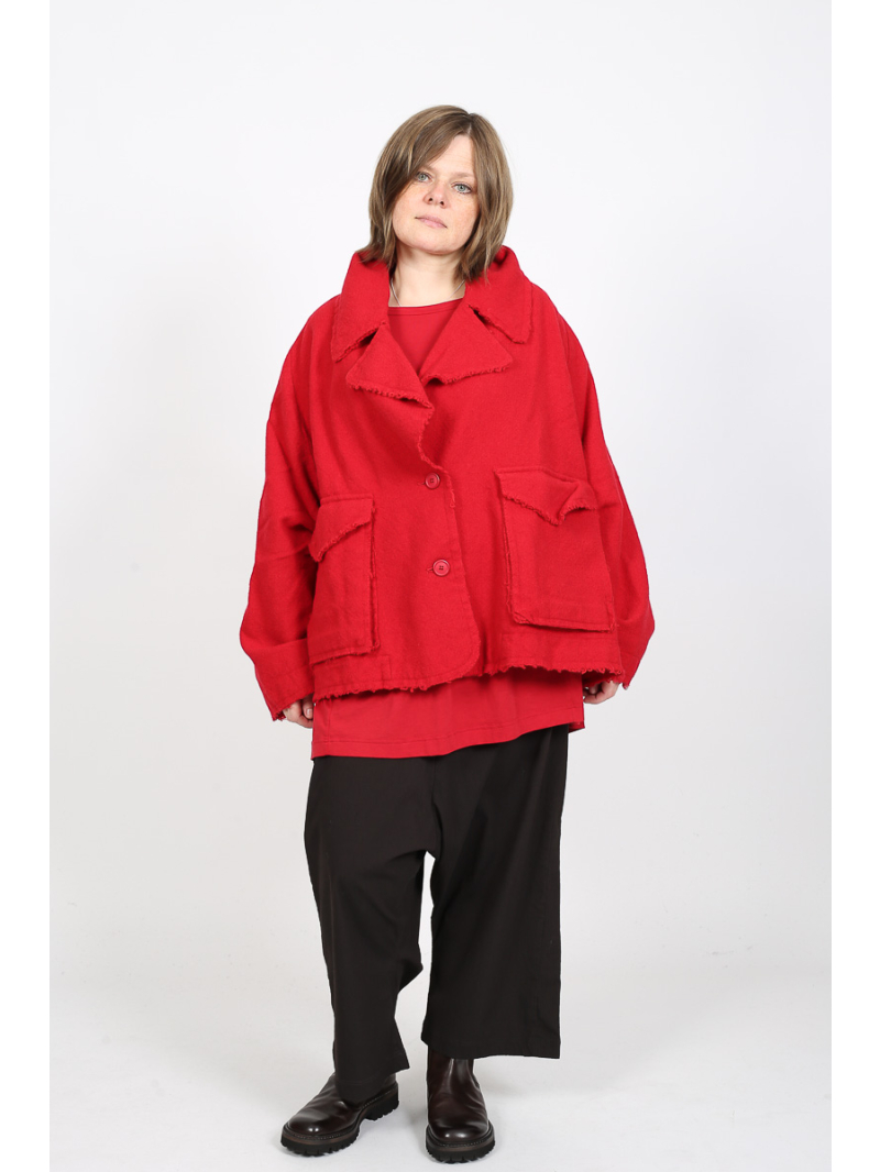 Rundholz Black Label - Fransenjacke aus Wolle mit Reverskragen - 2253281101