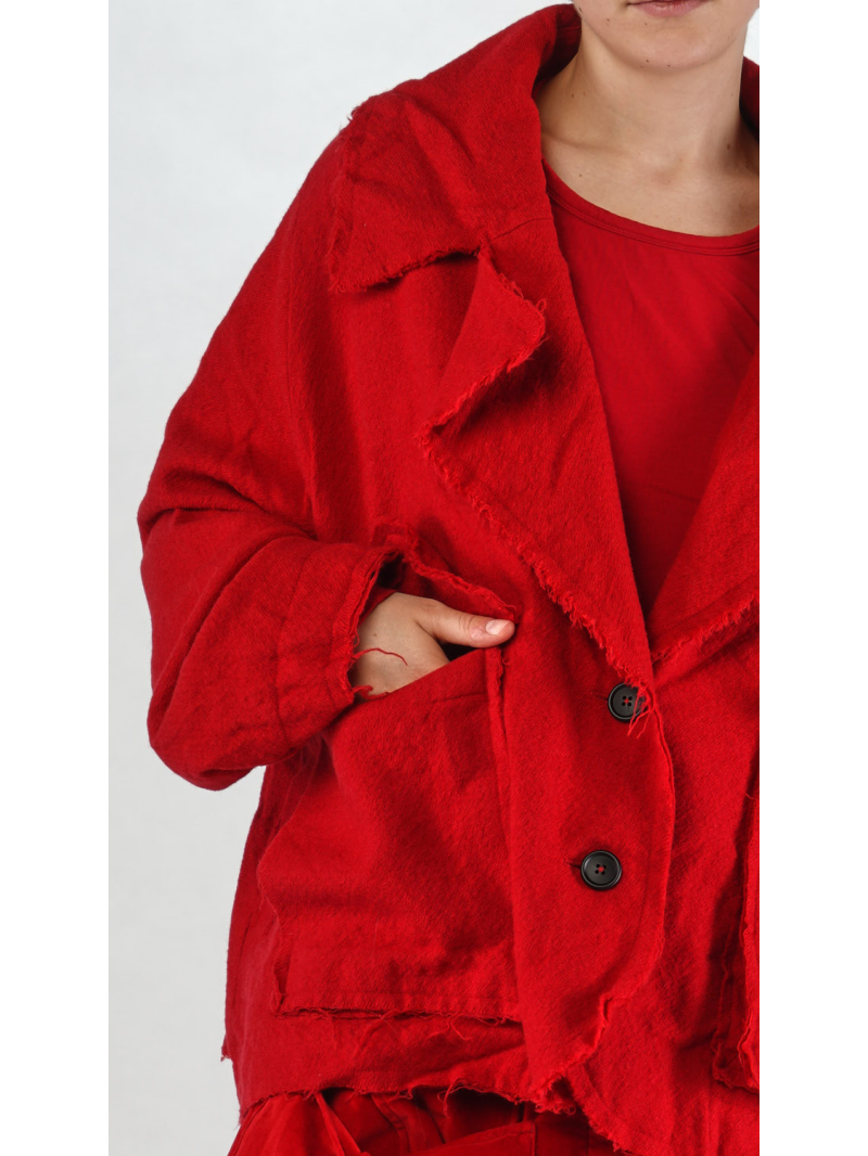 Rundholz Black Label - Fransenjacke aus Wolle mit Reverskragen - 2253281101