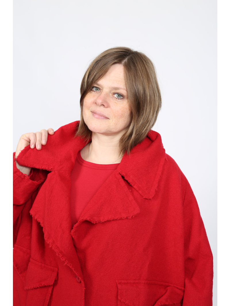 Rundholz Black Label - Fransenjacke aus Wolle mit Reverskragen - 2253281101