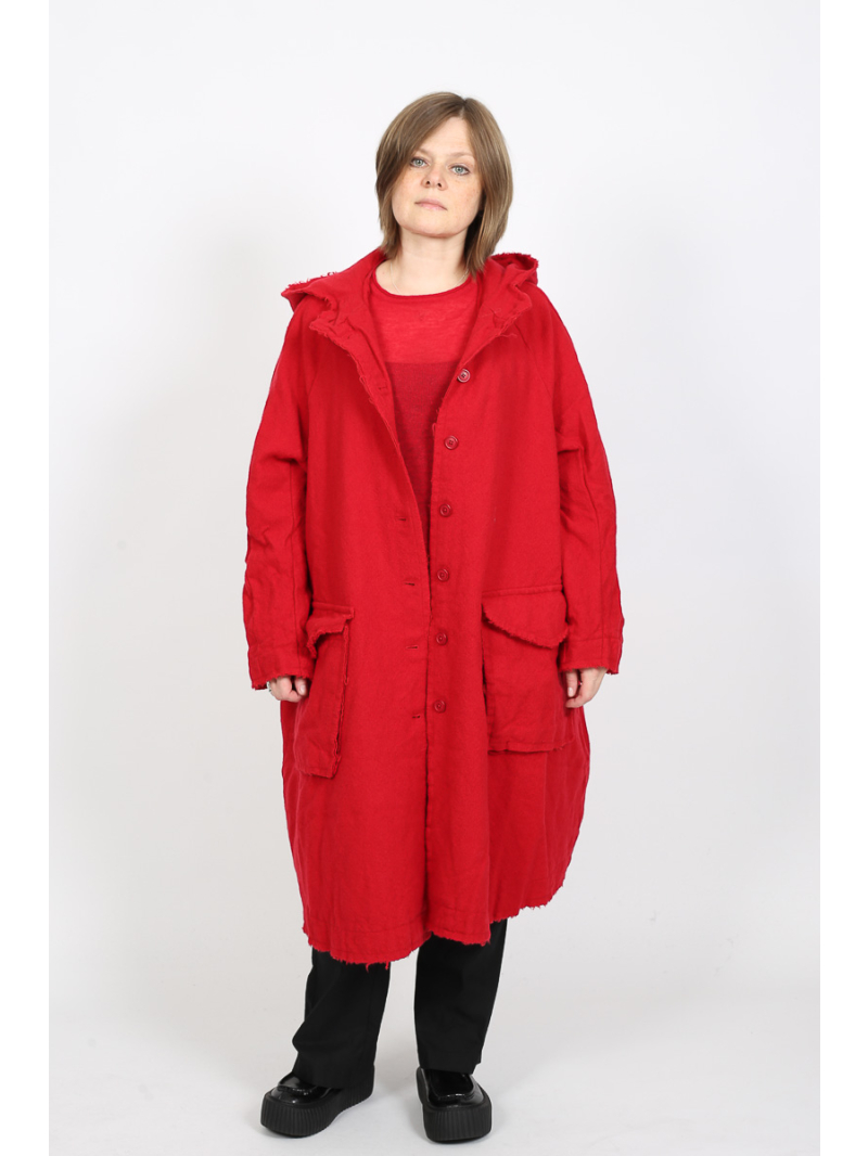 Rundholz Black Label - Oversize Fransenmantel mit Kapuze von Black Label - 2253281203