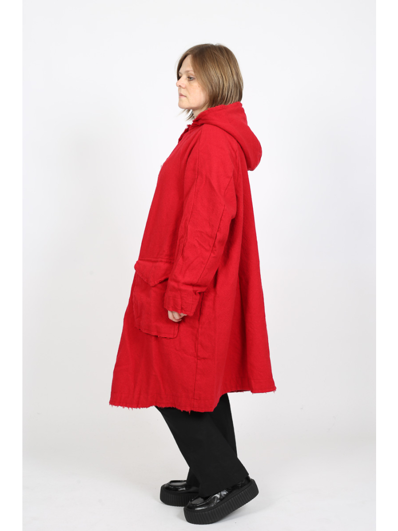 Rundholz Black Label - Oversize Fransenmantel mit Kapuze von Black Label - 2253281203