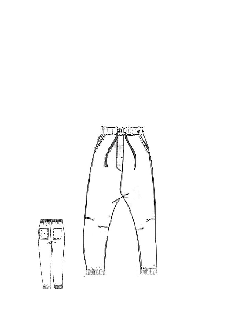 Rundholz Black Label - French Terry Jogging Hose mit 3d Druck - 2253290114