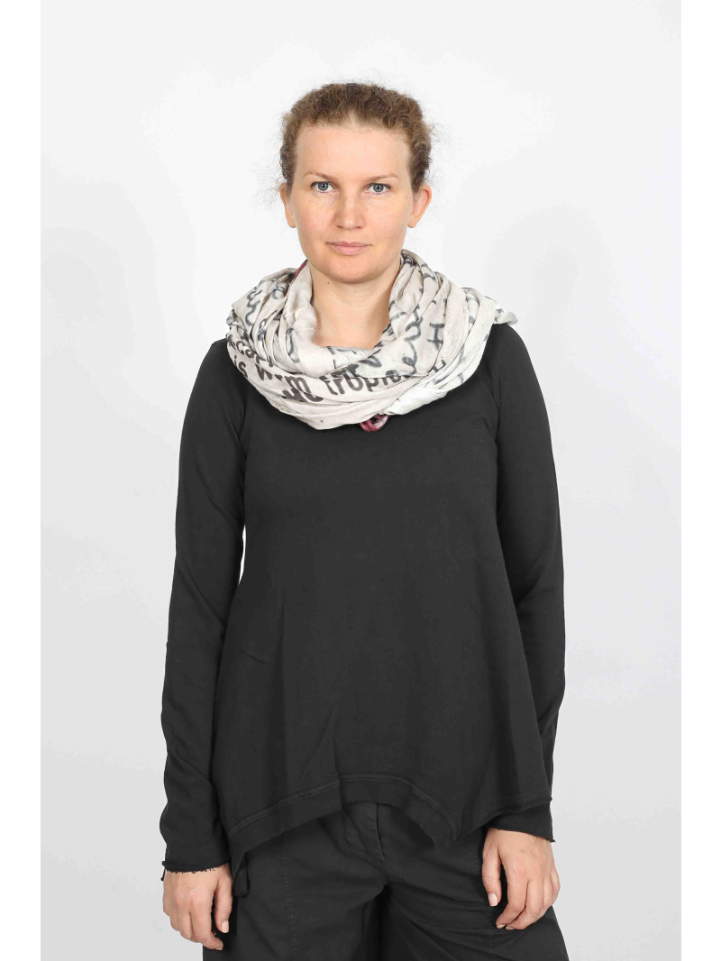 Rundholz Black Label - Black Label Ausgestelltes Baumwoll-T-Shirt mit Asymmetrie - 2253290526