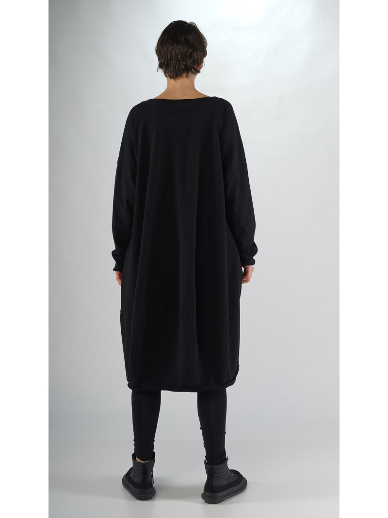 Rundholz Black Label - Ballonförmiges French Terry Kleid mit 3d Druck - 2253290912