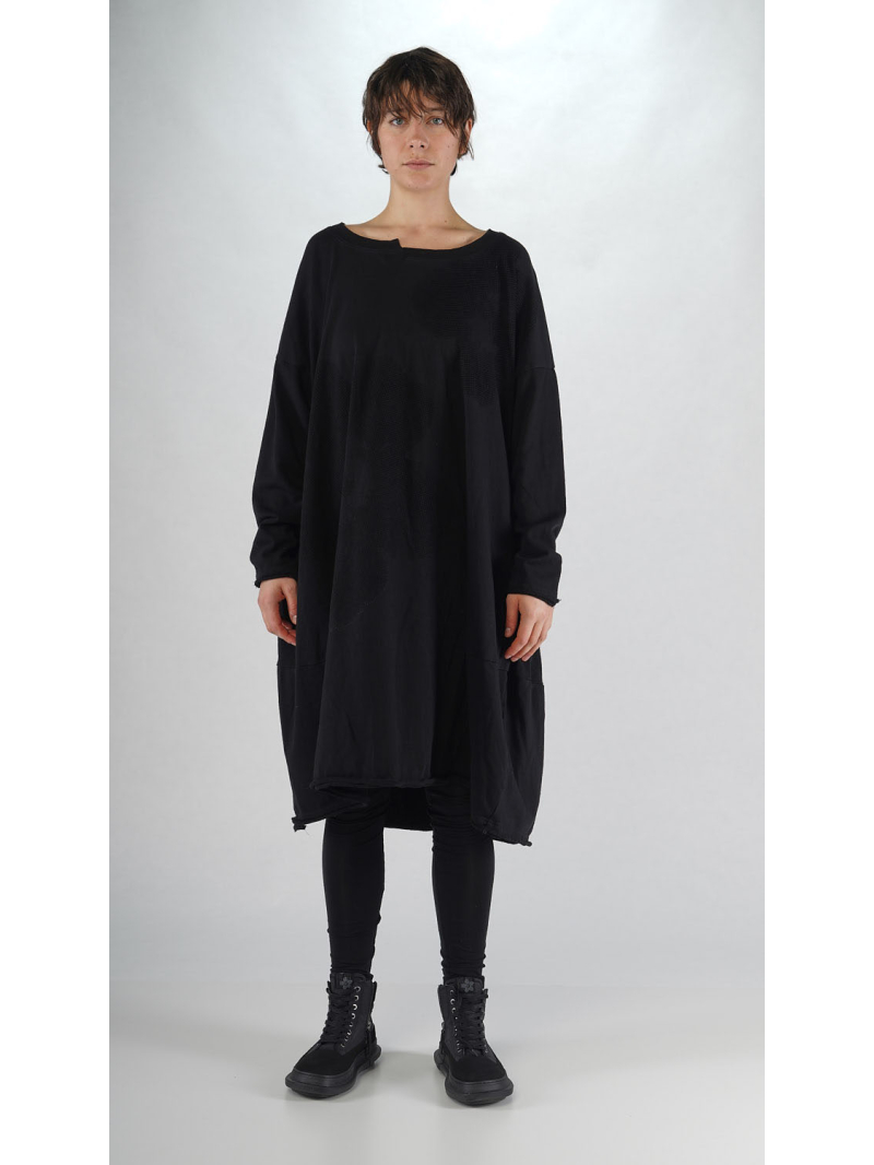 Rundholz Black Label - Ballonförmiges French Terry Kleid mit 3d Druck - 2253290912
