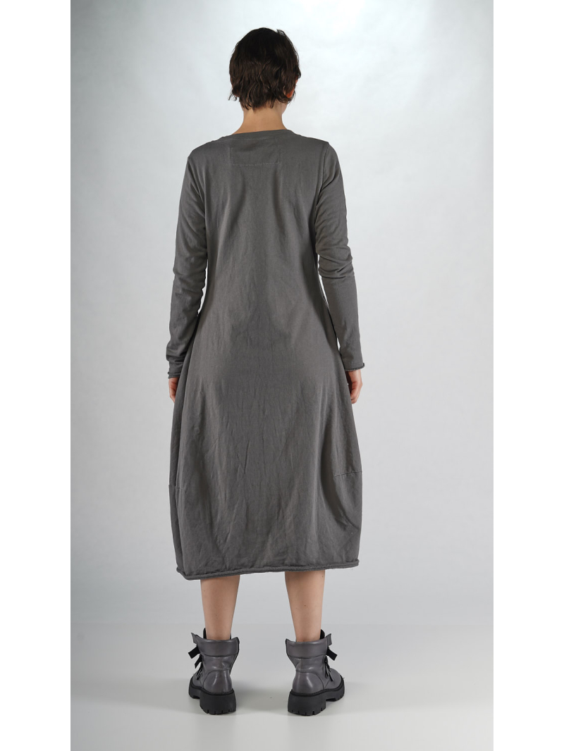 Rundholz Black Label - Schmales French Terry Kleid mit 3d Druck - 2253290917