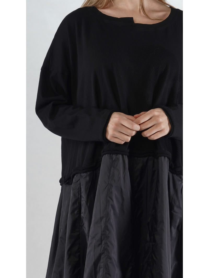 Rundholz Black Label - Oversize French Terry Kleid mit 3d Druck - 2253290918