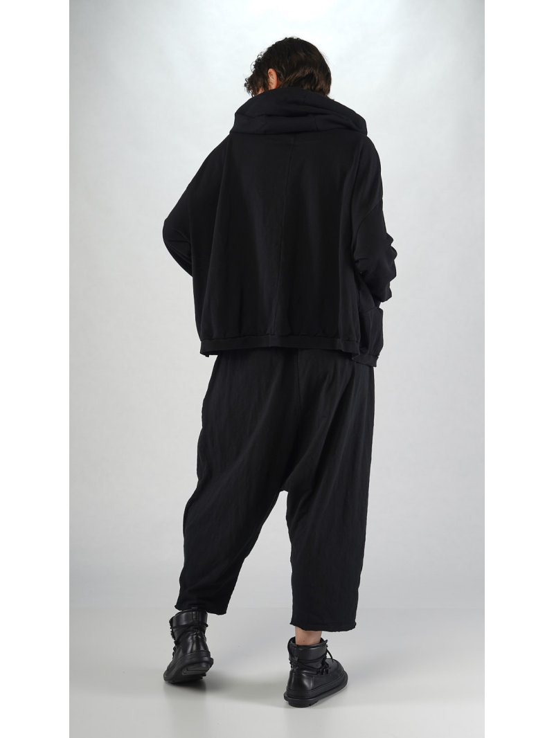 Rundholz Black Label - Weite French Terry Jacke mit 3d Druck - 2253291111