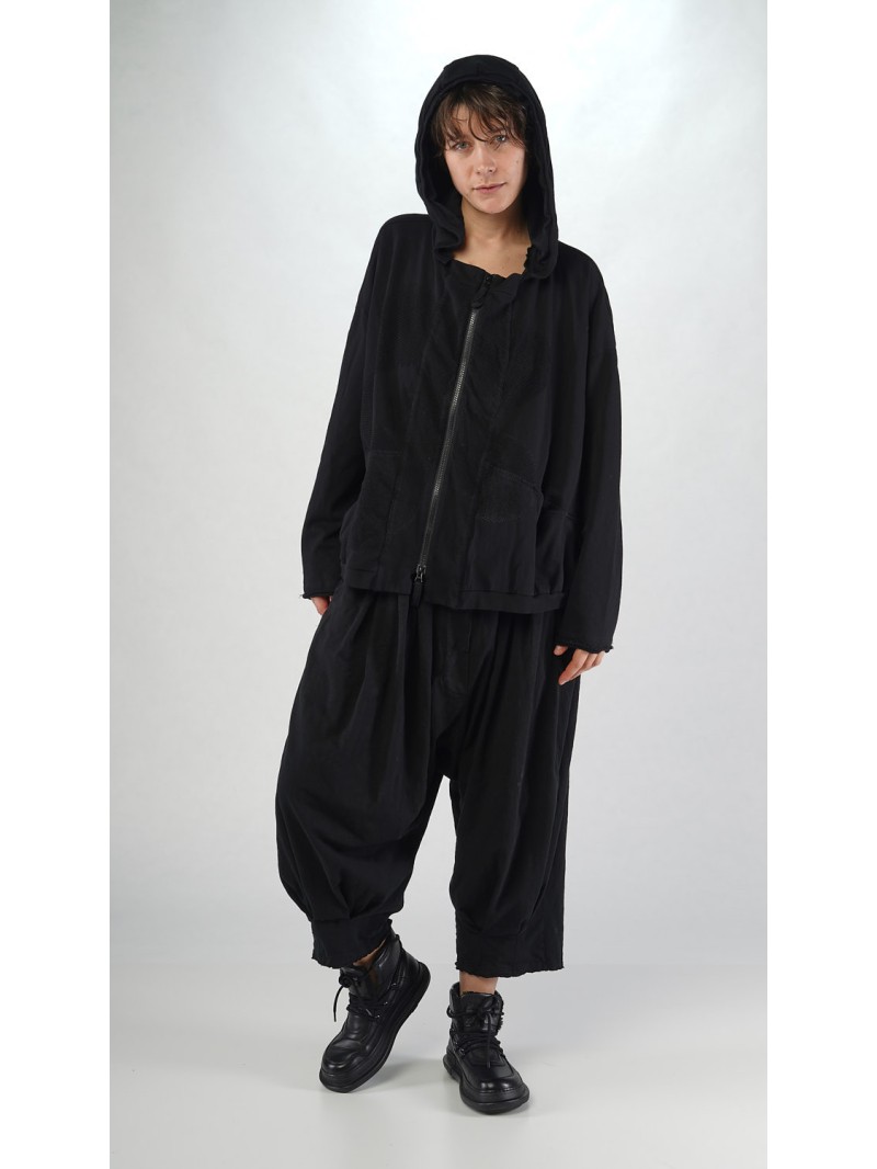 Rundholz Black Label - Weite French Terry Jacke mit 3d Druck - 2253291111