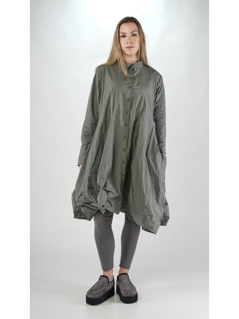 Rundholz Black Label - Memory Crash Kleid mit Knopfleiste - 2253300906