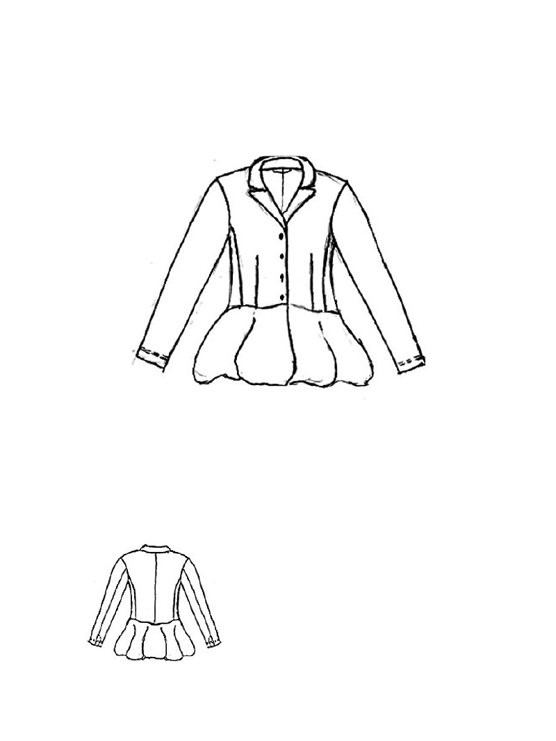 Rundholz Black Label - Memory Crash Jacke mit Blumengeformten Saum - 2253301103