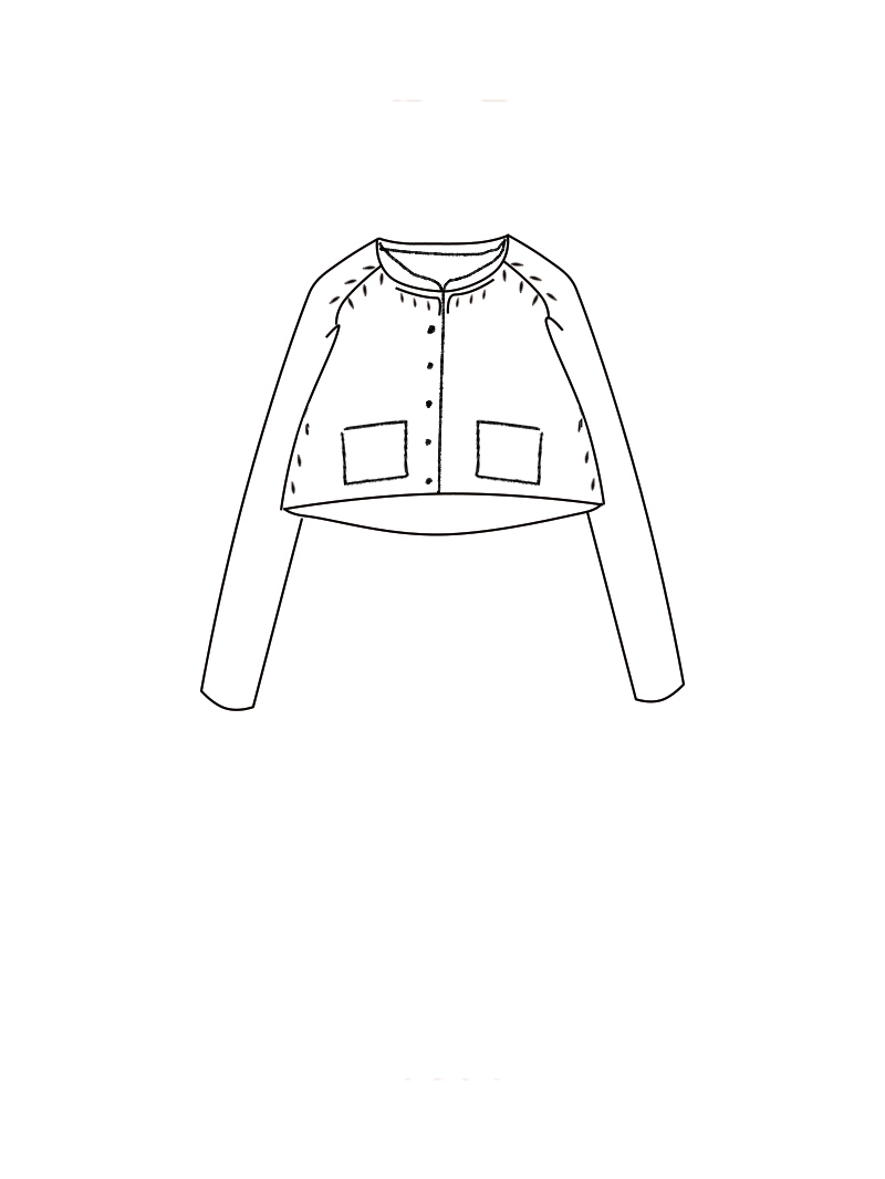 Rundholz Black Label - Boucle Woll Strickjacke mit Druckknöpfen - 2253317102