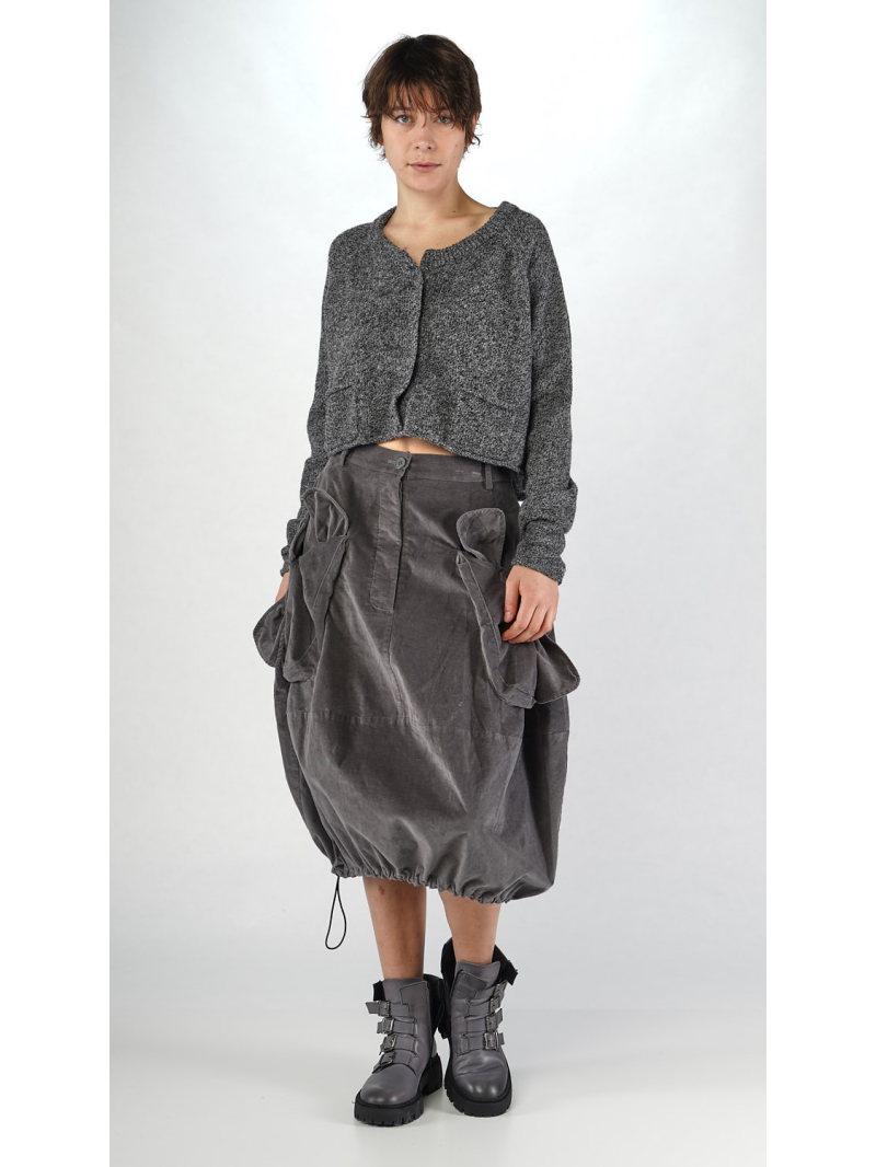 Rundholz Black Label - Boucle Woll Strickjacke mit Druckknöpfen - 2253317102