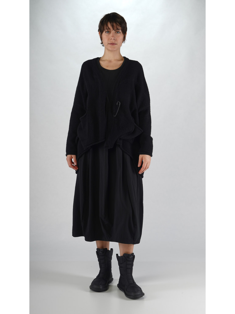 Rundholz Black Label - Strickjacke mit asymmetrischem Saum und Schalkragen - 2253317104