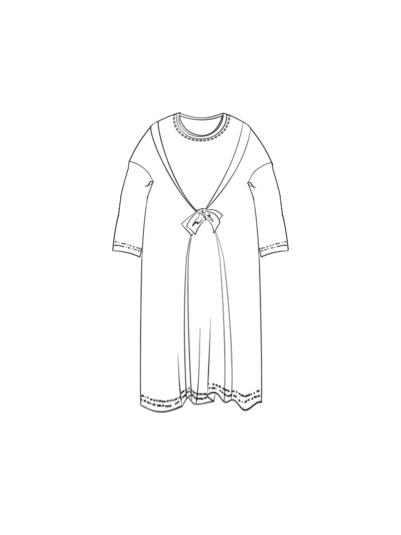 Rundholz Black Label - Oversize Jersey Kleid mit Schleife zum Binden - 2253330903