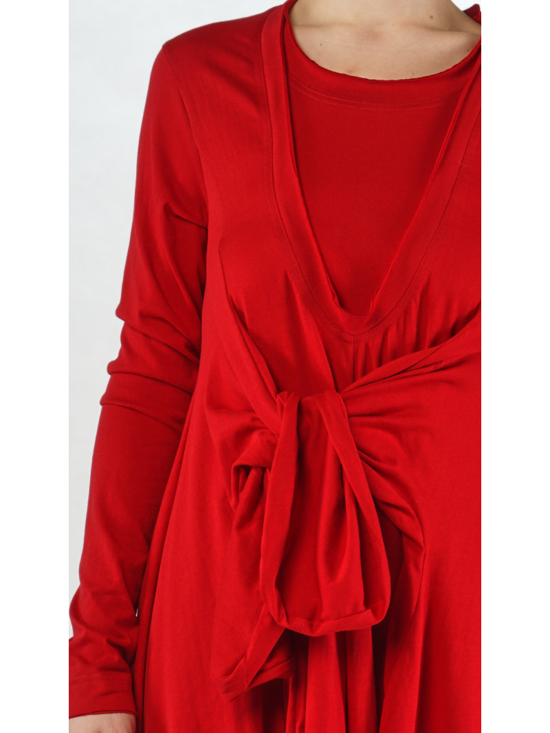 Rundholz Black Label - Tailliertes Jersey Kleid mit Schleife zum Binden - 2253330904