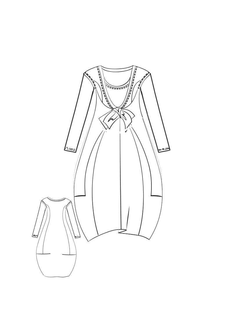 Rundholz Black Label - Tailliertes Jersey Kleid mit Schleife zum Binden - 2253330904